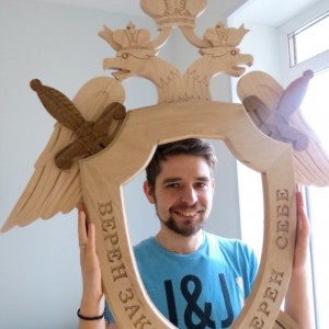 Семён Верстин и герб ручной работы с персональной грвировкой от Feeling Wood